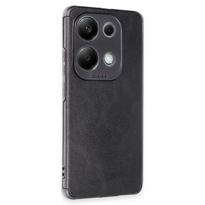 Xiaomi Redmi Note 13 4G Kılıf Loop Deri Silikon - Siyah