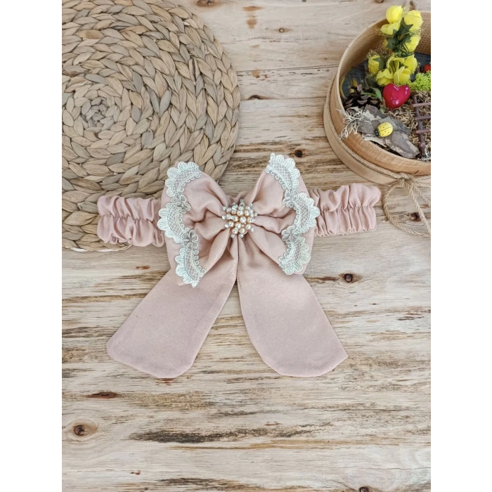 Yenidoğan Pamuk Papatya Desenli Trilüks Unisex Kundak Bebek Battaniyesi Kahverengi