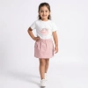 1/5 Yaş Gabardin Etekli Basic Tişört Çocuk Takımı