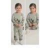 2-3-4-5 Yaş Ceylan Baskılı Penye Çocuk Takımı