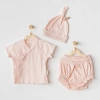 3lü Basic Bebe Takım Salmon