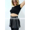 37 Cm Püsküllü Şık Mini Etek - Brf1400