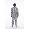 4007 Uzun Kol Çizgili Gaffur Erkek  Pijama Takım