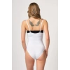 Beyaz Göğsü Açık Agraflı Body Korse