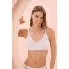 Beyaz Penye Minimizer Toparlayıcı Sütyen