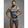 Erkek Kamuflaj Tank Top Boxer İç Çamaşır Takımı