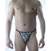 Erkek Zar Desenli Metalli Tanga İç Giyim