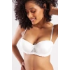 Gala Push-up Strapless Bra, Ekru Konforlu Ve Şık Sütyen, Strapless