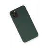 iPhone 11 Pro Max Kılıf Nano içi Kadife Silikon - Koyu Yeşil