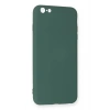 iPhone 6 Plus Kılıf Nano içi Kadife Silikon - Koyu Yeşil