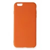 iPhone 6 Plus Kılıf Nano içi Kadife Silikon - Turuncu