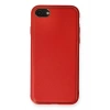iPhone 7 Kılıf Coco Deri Silikon Kapak - Kırmızı