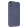 iPhone XS Max Kılıf Nano içi Kadife Silikon - Gri