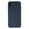 iPhone XS Max Kılıf Nano içi Kadife Silikon - Lacivert