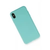 iPhone XS Max Kılıf Nano içi Kadife Silikon - Turkuaz