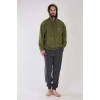 K304159 Polar Kapşonlu Düşük Omuz Erkek Pijama