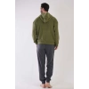 K304159 Polar Kapşonlu Düşük Omuz Erkek Pijama