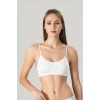 Kadın Ince Askılı Pedli Büstiyer Yarım Atlet Sütyen 3lü Set