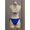 Kadın Mavi Yandan Ve Boyundan Bağlamalı Bikini Mayo Takımı