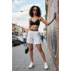 Kadın Siyah Kapsız Crop Top Bluz Sırtı Açık Esnek Kumaş Şık Kadın Üst Giyim