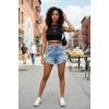 Kadın Siyah Modern Fit Çapraz Bağlamalı Crop Top Büstiyer