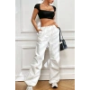 Kadın Siyah Modern Fit Sırt Dekolteli Boyundan Bağlamalı Yarım Kol Crop Top Bluz