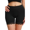 Kadın Siyah Pop Up Kalça Kaldırıcı Ve Sekillendirici Dantel Paçalı Şort Külot