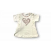 Kalp Baskılı Uzun Kollu Sweatli 2li Kız Bebek Takımı Ekru