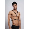 Kanatlı Erkek  Harness, Erkek  Göğüs Harness Ve Kanat Detay, Deri Kanatlı Harness - Brfm150