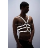 Karanlıkta Parlayan - Reflektörlü Erkek  Göğüs Harness, T-shirt Üzeri Harness - Brfm38