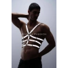 Karanlıkta Parlayan - Reflektörlü Erkek  Göğüs Harness, T-shirt Üzeri Harness - Brfm38