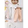 Kelebek Nakışlı Tulumlu % 100 Pamuk Erkek Bebek 5li Set