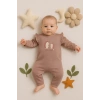 Kirpi Nakışlı % 100 Pamuk Kız Bebek Tulum