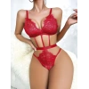 Lastik Detaylı Kırmızı Fantezi Body