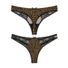 Leopar Desenli Dantelli Fantezi G String Külot