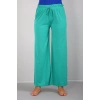 Moda Bayan Penye Bol Paça Pantolon Yeşil