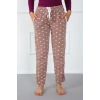 Moda Bayan Welsoft Polar Tek Alt Pijama Kahve