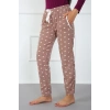 Moda Bayan Welsoft Polar Tek Alt Pijama Kahve