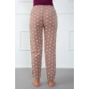 Moda Bayan Welsoft Polar Tek Alt Pijama Kahve
