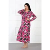 Moda Büyük Beden Anne Gecelik Fuşya