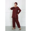 Moda Büyük Beden Tesettür Büyük Mayo Bordo