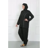 Moda Büyük Beden Tesettür Büyük Mayo Siyah