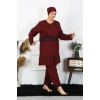Moda Büyük Beden Tesettür Mayo 7XL-8XL-9XL-10XL Bordo