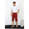 Moda Erkek Cepli Pamuk Lakost Kapri Bordo