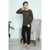 Moda Erkek Çocuk Penye Pijama Takım Haki