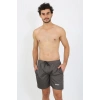 Moda Erkek Fermuar Cepli Deniz Şortu Füme