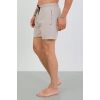 Moda Erkek Fermuarlı Cepli Deniz Şortu Bej