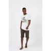 Moda Erkek Kısa Kol Ekru Penye Şortlu Pijama Takımı