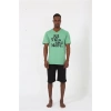Moda Erkek Kısa Kol Fıstık Yeşili Penye Şortlu Pijama Takımı