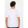 Moda Erkek Likralı V Yaka Beyaz T-Shirt